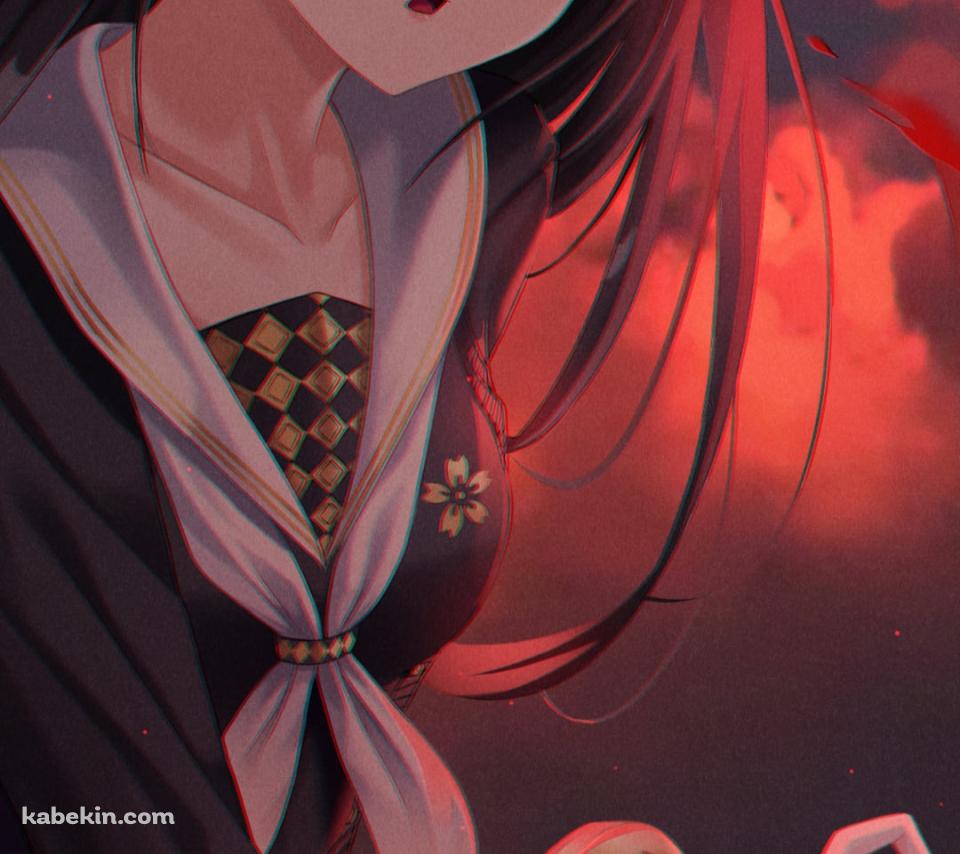 抜刀する能代 / 赤い月 / アズールレーンのAndroidの壁紙(960px x 854px) スマホ用