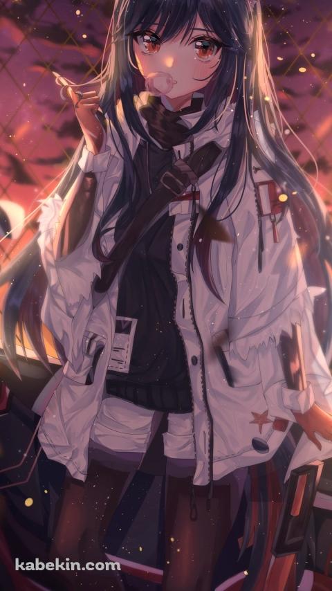 フェンスの前に佇むテキサス / アークナイツのAndroidの壁紙(480px x 854px) スマホ用