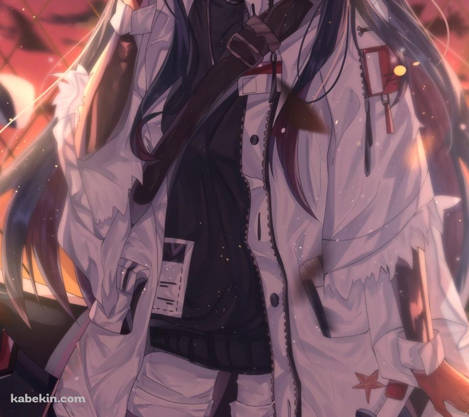 フェンスの前に佇むテキサス / アークナイツのAndroidの壁紙(960px x 854px) スマホ用