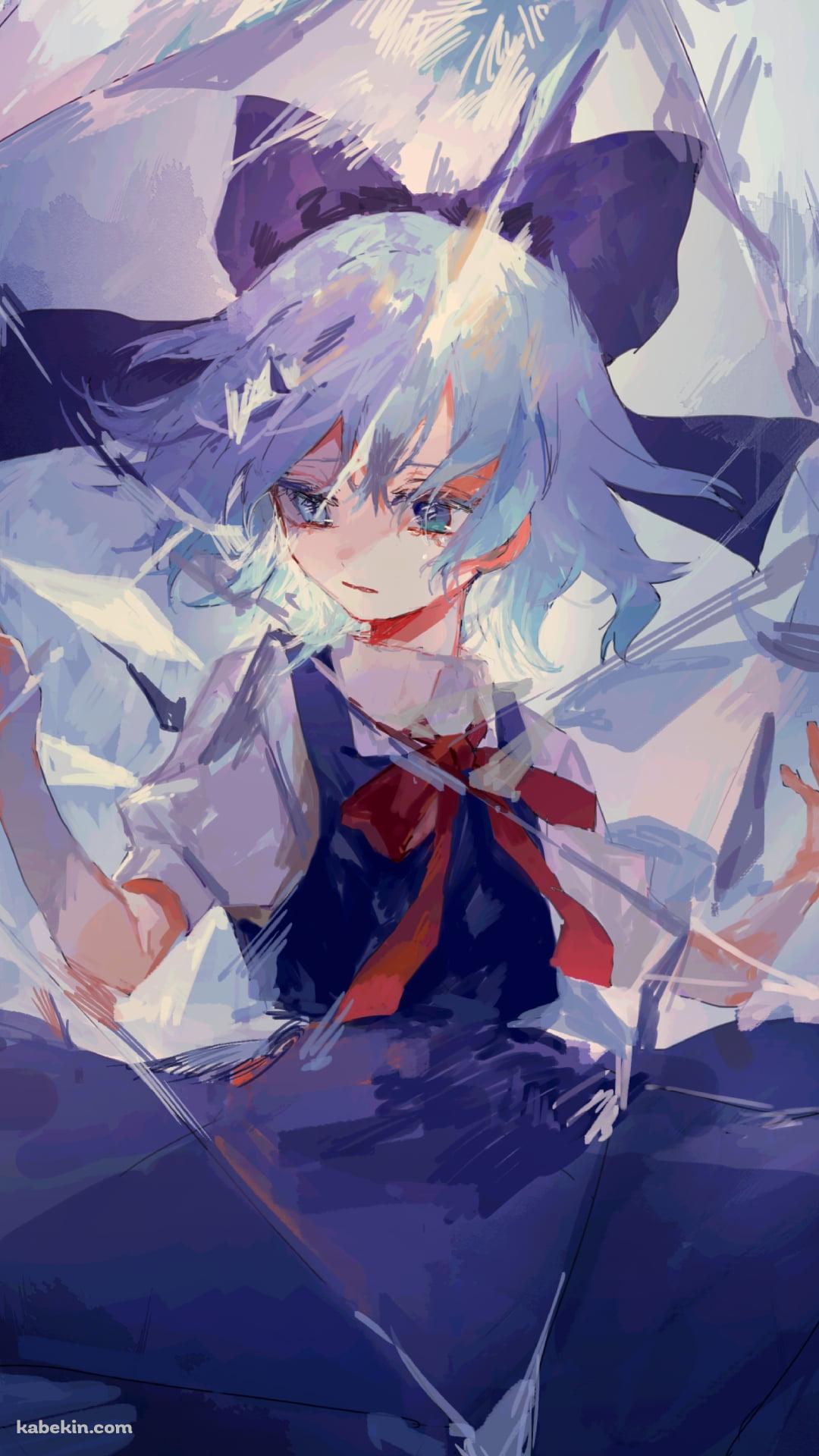 クリスタルの中に入ったチルノ / 東方のAndroidの壁紙(1080px x 1920px) スマホ用