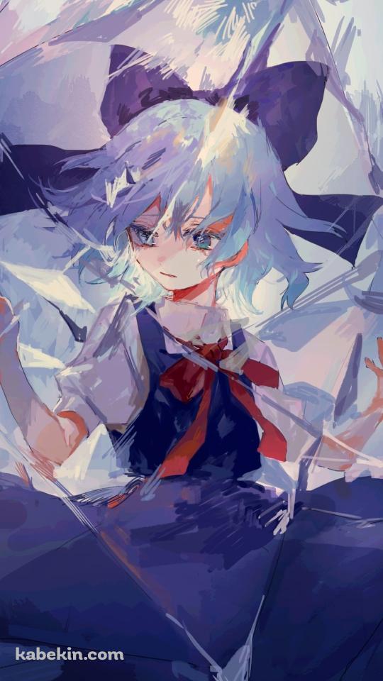 クリスタルの中に入ったチルノ / 東方のAndroidの壁紙(540px x 960px) スマホ用
