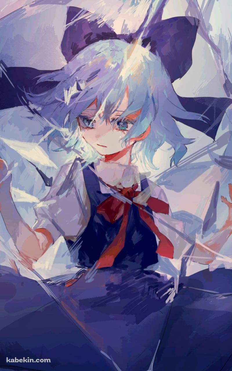 クリスタルの中に入ったチルノ / 東方のAndroidの壁紙(800px x 1280px) スマホ用