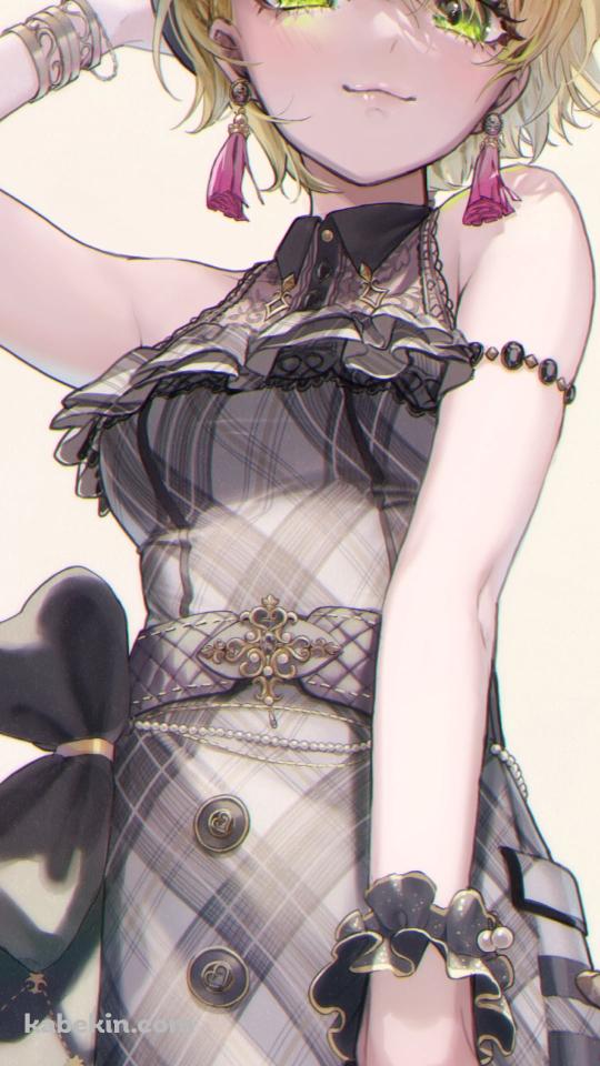 こちらを見下ろす宮本フレデリカ / 金髪 / ショートカット / アイドルマスターシンデレラガールズのAndroidの壁紙(540px x 960px) スマホ用