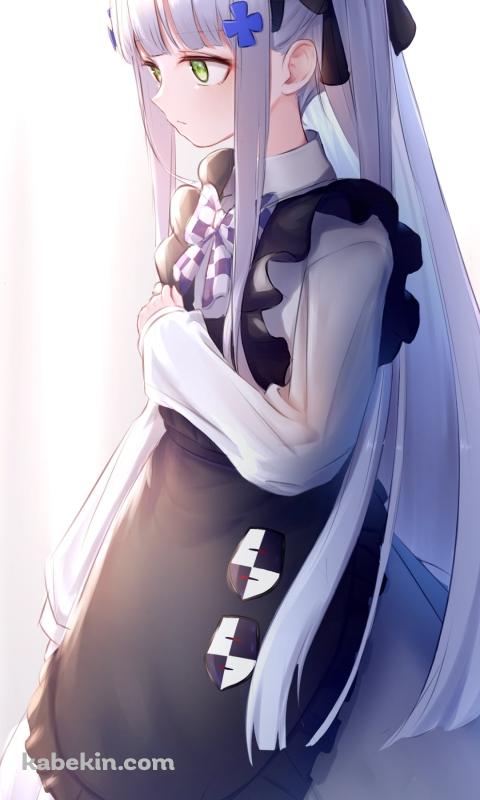 胸元に手をあてるHK416 / ドールズフロントラインのAndroidの壁紙(480px x 800px) スマホ用