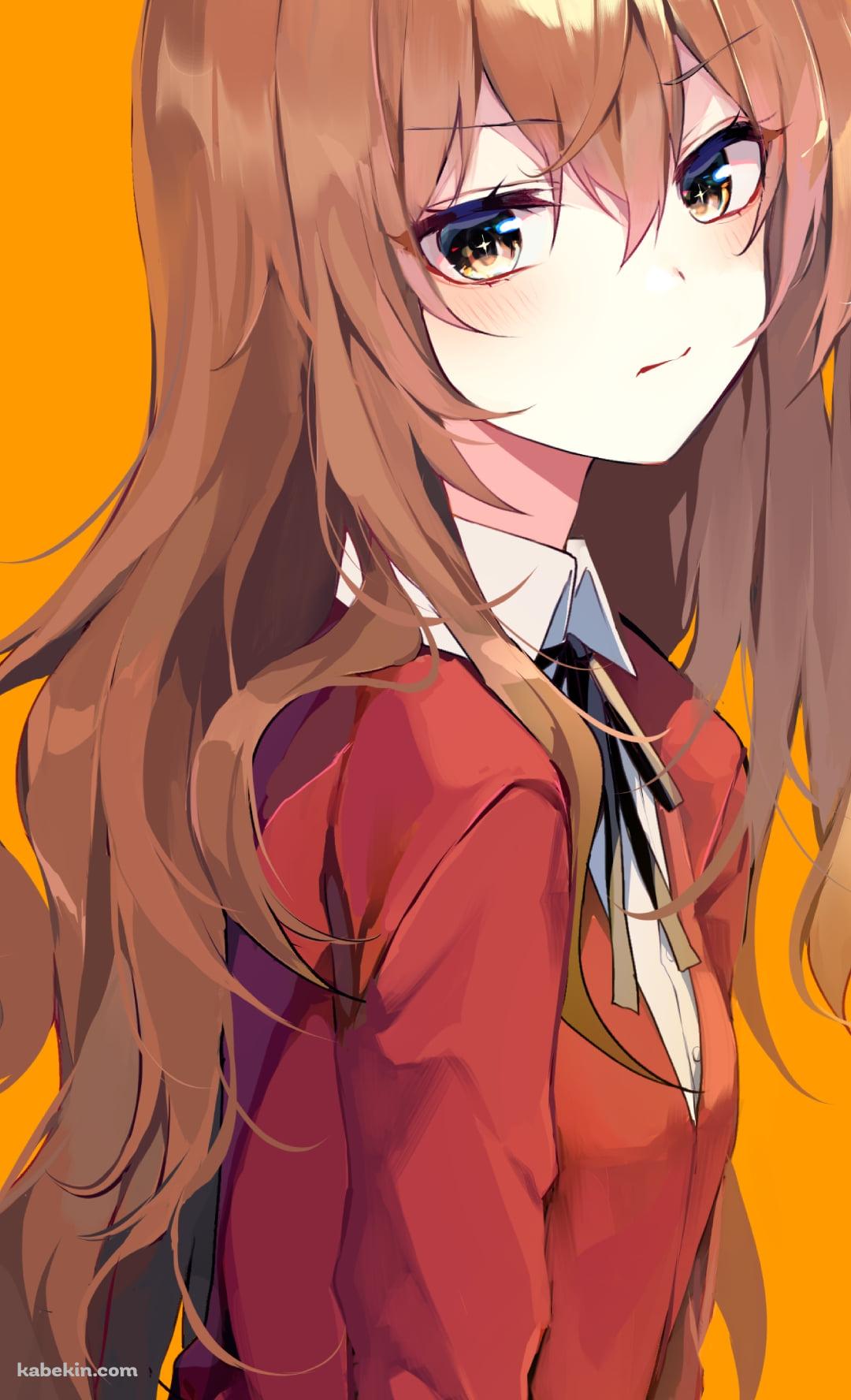 赤い制服を着た可愛い逢坂大河 / とらドラ!のAndroidの壁紙(1080px x 1776px) スマホ用
