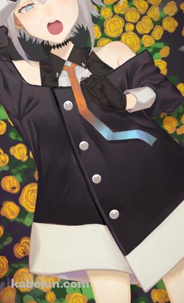 黄色い薔薇の絨毯に寝るレヴィ・エリファ / にじさんじ / バーチャルYouTuber / VtuberのAndroidの壁紙(360px x 592px) スマホ用