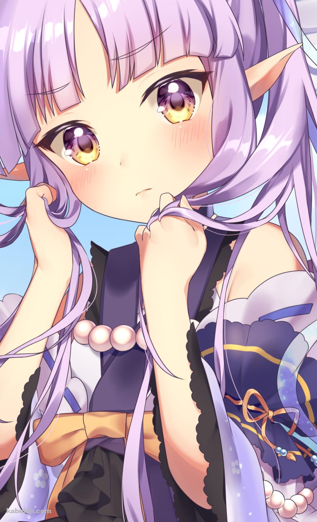 紫の髪の毛を持ちこちらを見つめるキョウカ / プリンセスコネクト!Re:diveのAndroidの壁紙(1080px x 1776px) スマホ用