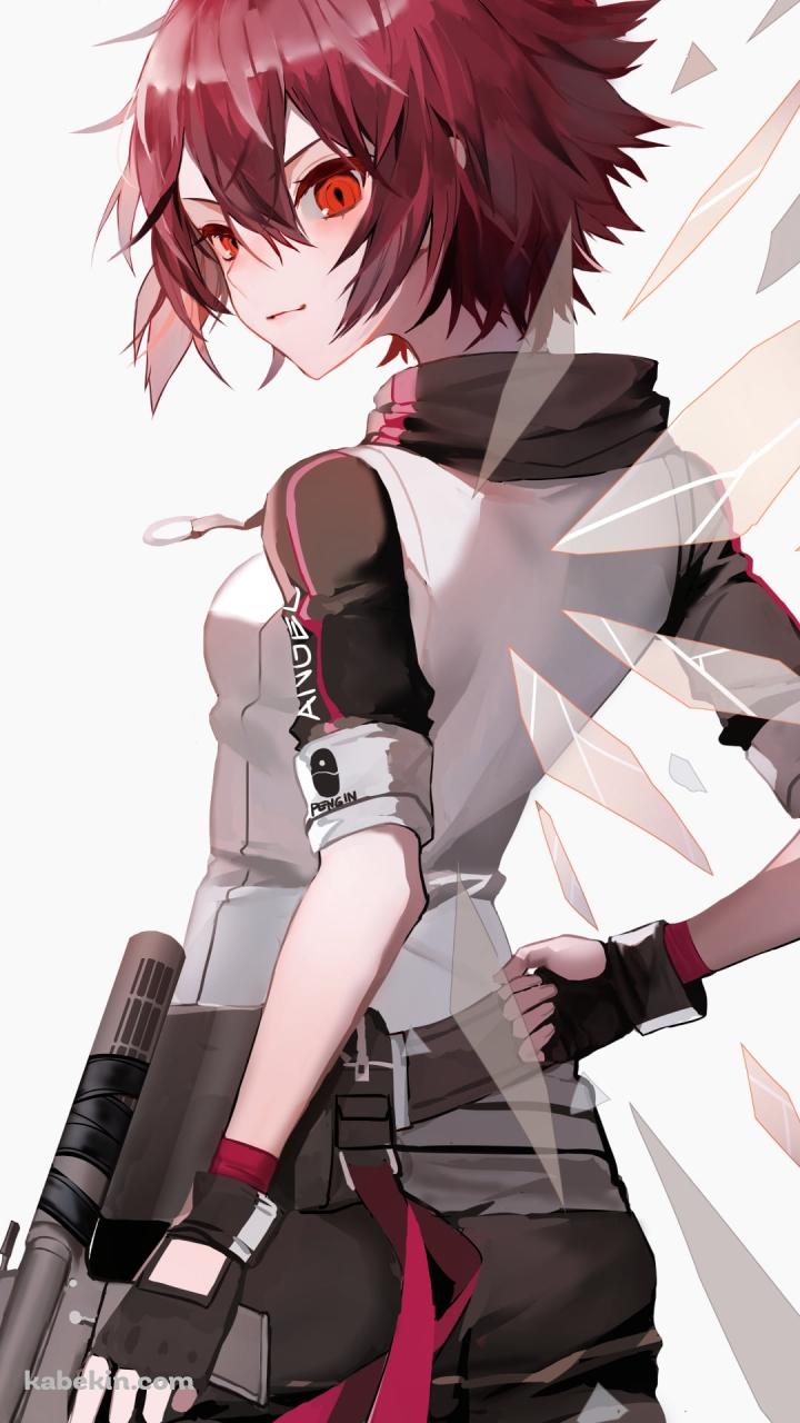 腰に手をあて振り返るかっこいいエクシア / アークナイツのAndroidの壁紙(720px x 1280px) スマホ用