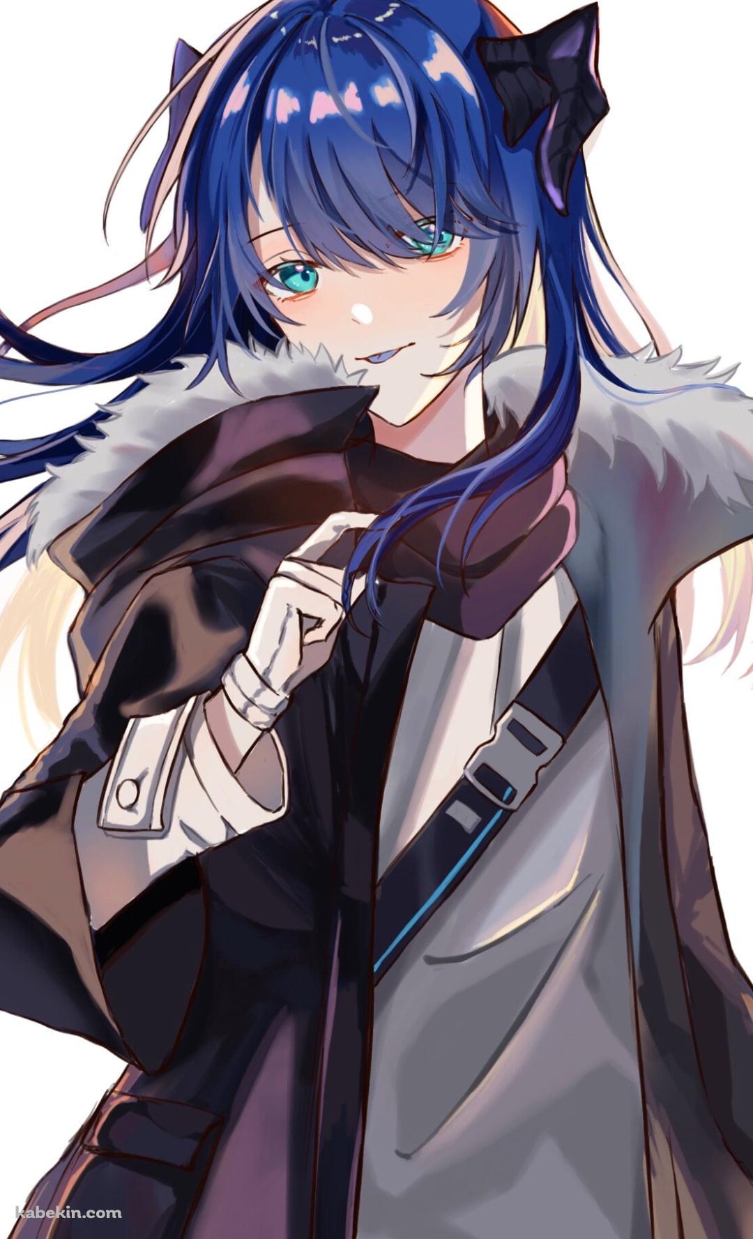 青い髪の毛の先をつまむモスティマ / アークナイツのAndroidの壁紙(1080px x 1776px) スマホ用