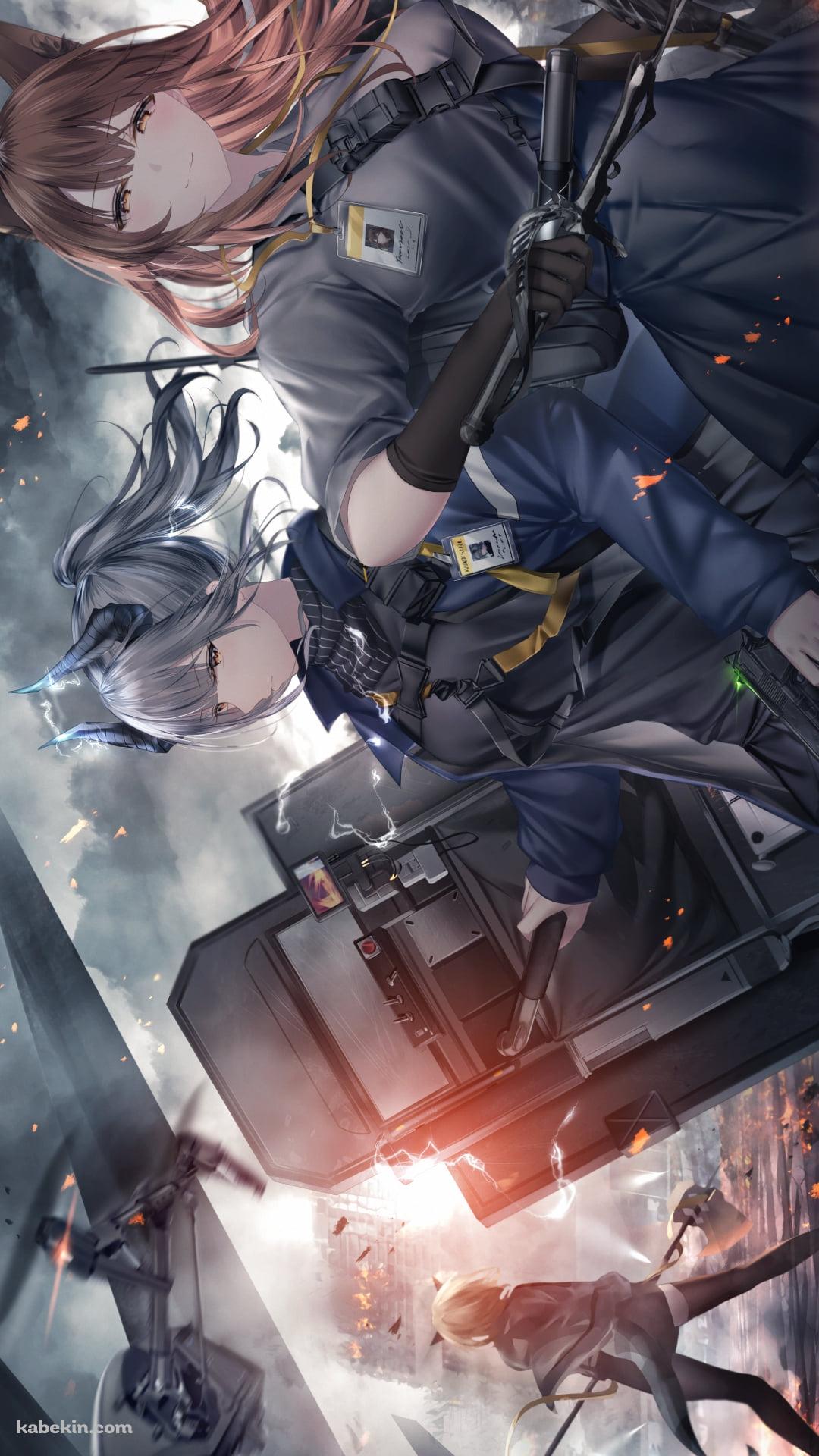 戦闘中のリスカム、ジェシカ、フランカ、バニラ / アークナイツのAndroidの壁紙(1080px x 1920px) スマホ用