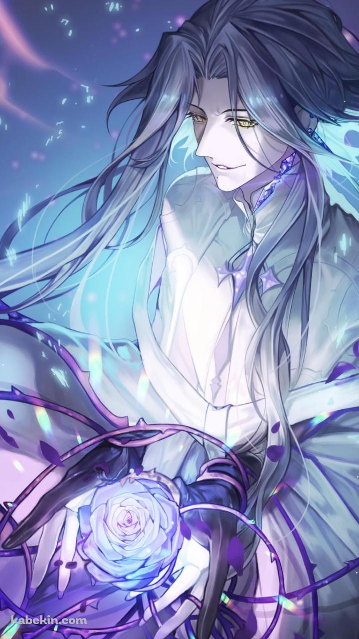 青い薔薇を持つイスカリオ / 伊斯卡里奥 / Forever Seven Days / 永远的7日之都のAndroidの壁紙(720px x 1280px) スマホ用