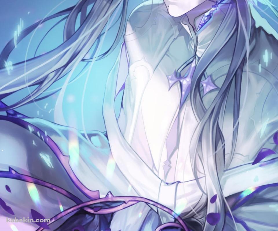 青い薔薇を持つイスカリオ / 伊斯卡里奥 / Forever Seven Days / 永远的7日之都のAndroidの壁紙(960px x 800px) スマホ用