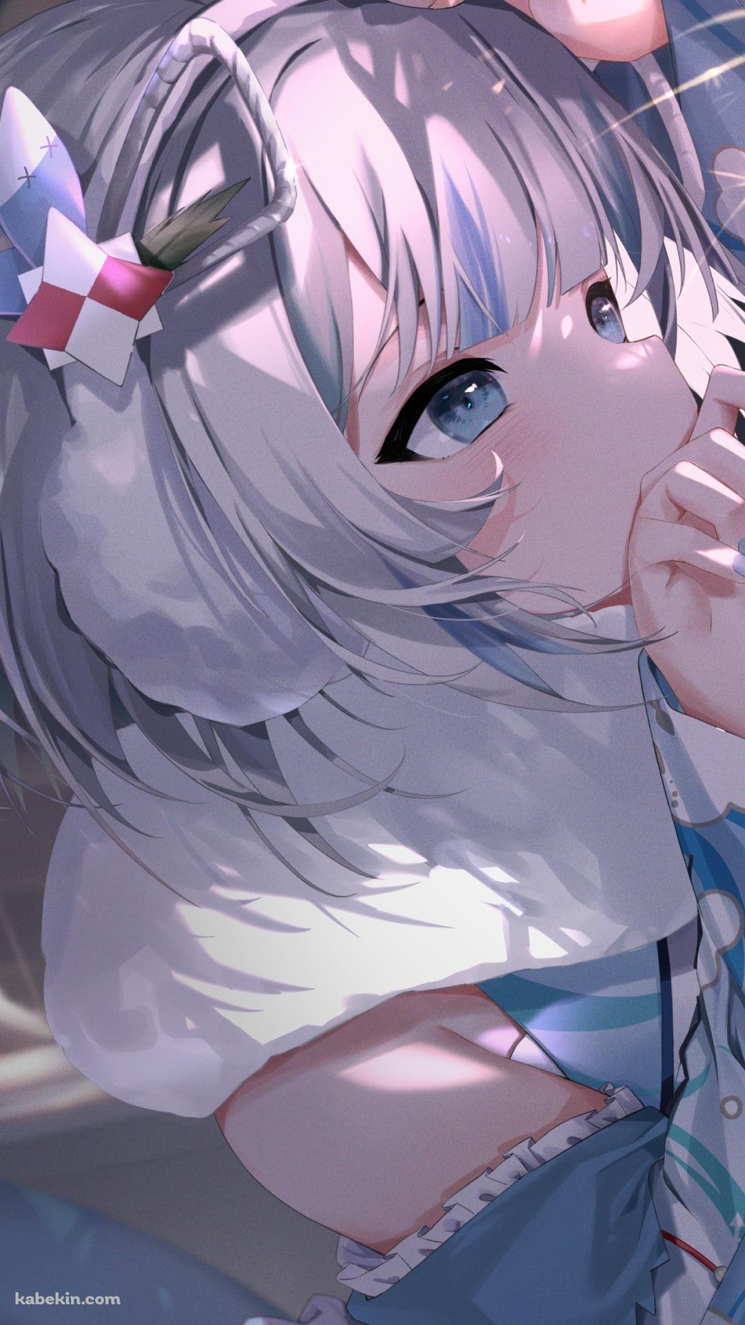 線香花火に顔を近づけて見る可愛いがうる・ぐら / ホロライブ / バーチャルYouTuber / VtuberのAndroidの壁紙(1080px x 1920px) スマホ用