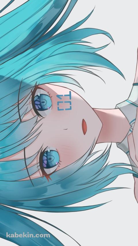 首元に手をあてる可愛い初音ミク / 01 / ボカロ / ボーカロイドのAndroidの壁紙(480px x 854px) スマホ用