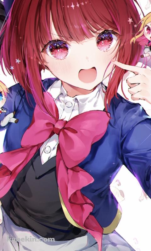 可愛い有馬かな / 星野ルビー / 星野アクア / 推しの子のAndroidの壁紙(480px x 800px) スマホ用
