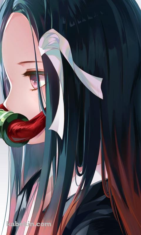 竈門禰豆子の横顔 / 竹 / 可愛い / 鬼滅の刃のAndroidの壁紙(480px x 800px) スマホ用