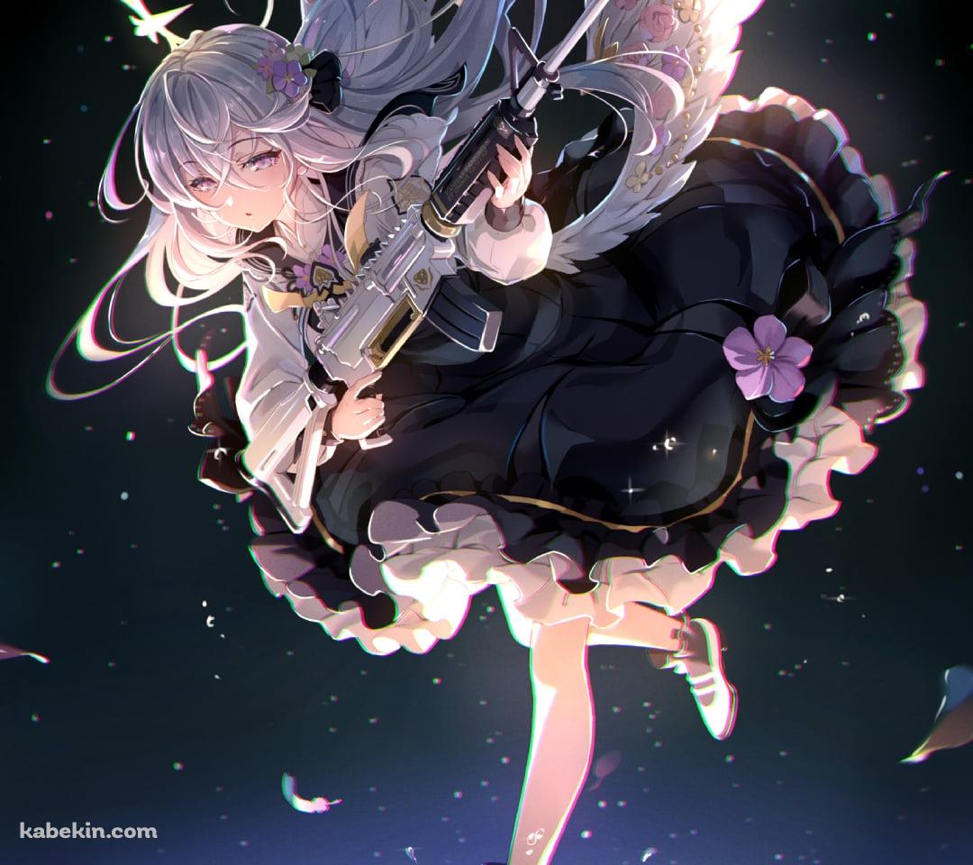 黒いドレスを着た綺麗な白洲アズサ (しらすあずさ) / ブルアカ / ブルーアーカイブのAndroid用のスマホ壁紙(1080 x 960 ...