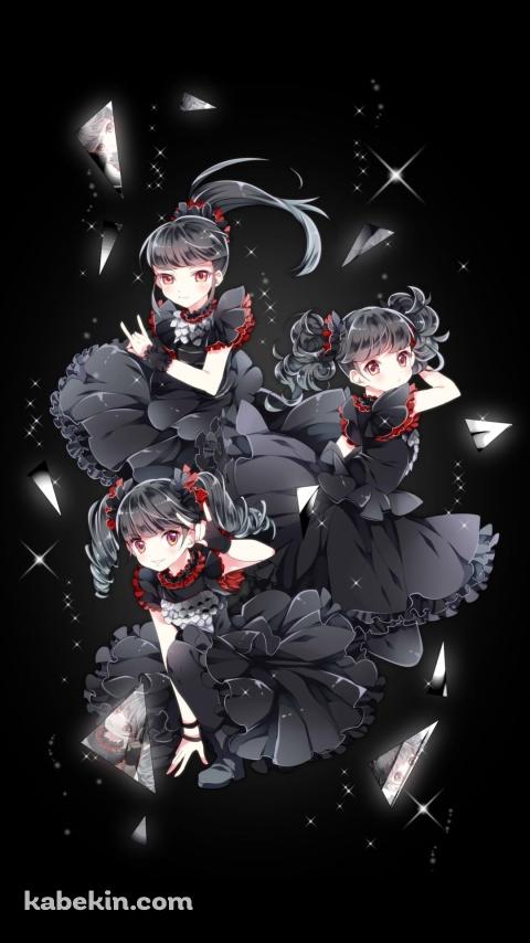 BABYMETAL / べビメタ / 中元すず香 / 菊地最愛 / 水野由結 / イラストのAndroidの壁紙(480px x 854px) スマホ用