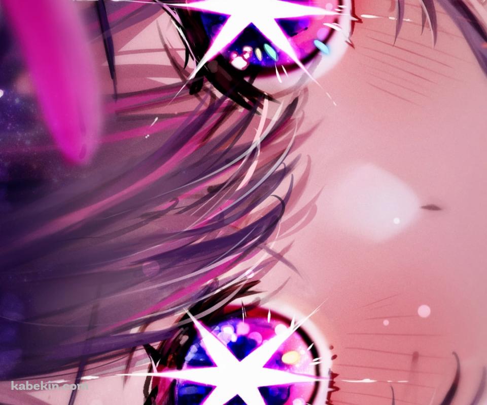 Wピースをした目がキラキラの可愛い星野アイ / 推しの子のAndroidの壁紙(960px x 800px) スマホ用