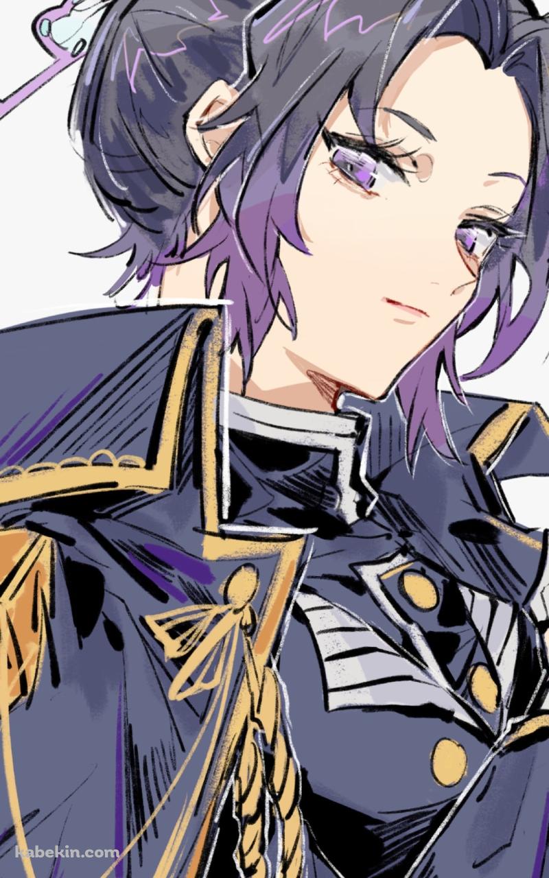 軍服を着たかっこいい胡蝶しのぶ / 鬼滅の刃のAndroidの壁紙(800px x 1280px) スマホ用