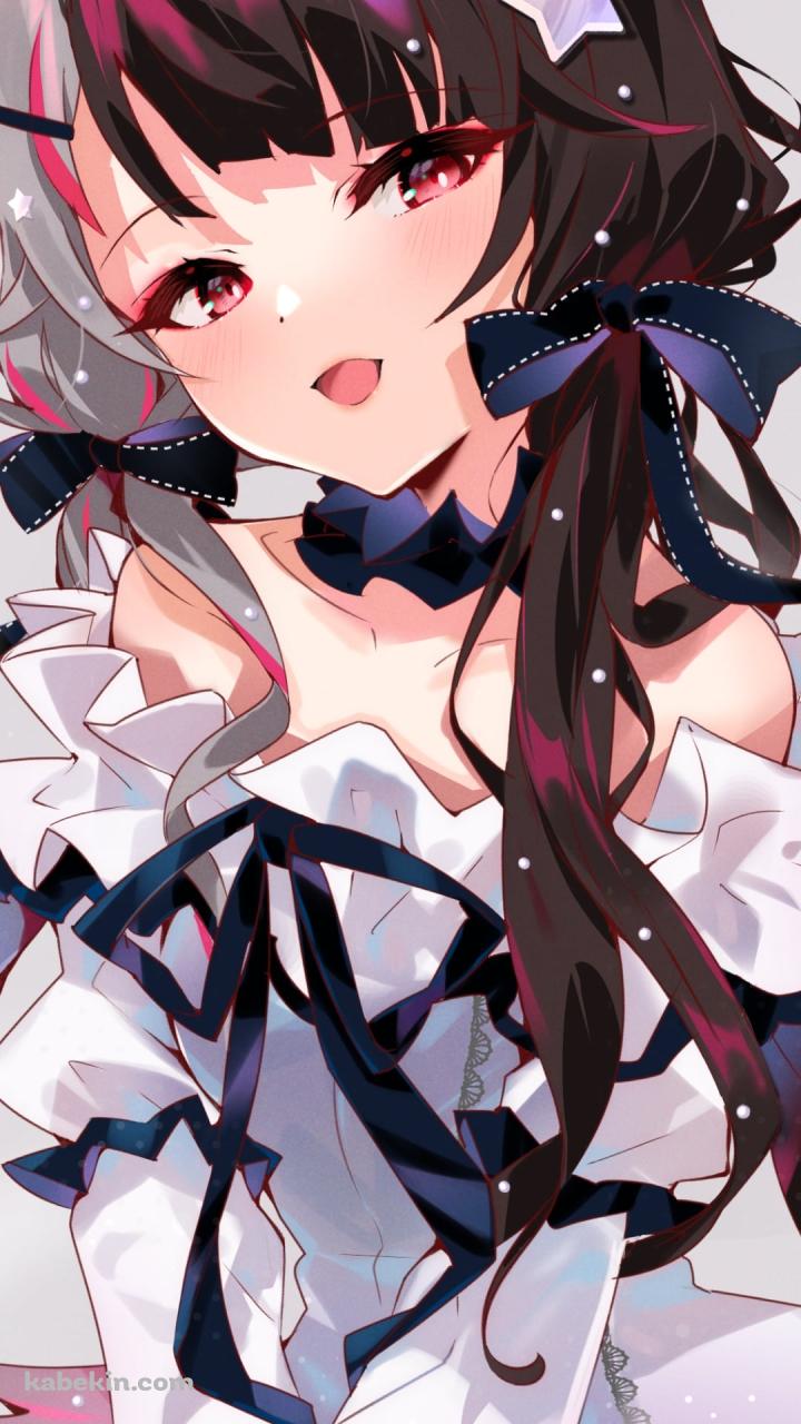 白いドレスを着た可愛い夜見れな (よるみれな)  / にじさんじ / バーチャルYouTuber / VtuberのAndroidの壁紙(720px x 1280px) スマホ用
