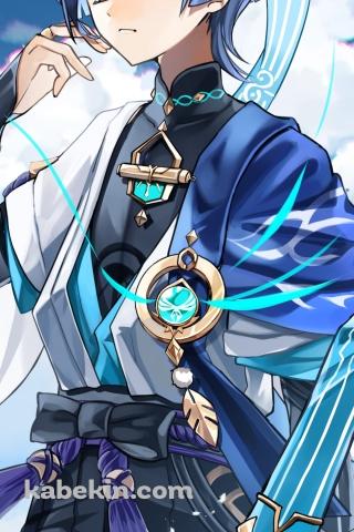 青空とスカラマシュ / 放浪者 / 原神のAndroidの壁紙(320px x 480px) スマホ用