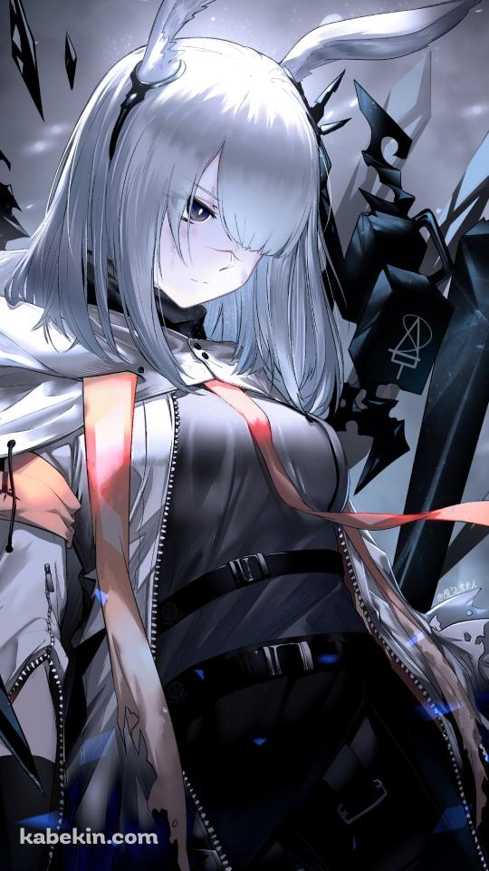 うつむいたフロストノヴァ / 銀髪 / アークナイツのAndroidの壁紙(540px x 960px) スマホ用