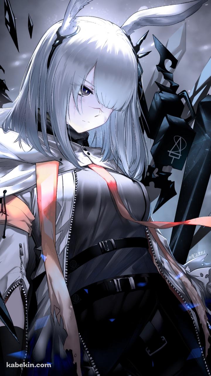 うつむいたフロストノヴァ / 銀髪 / アークナイツのAndroidの壁紙(720px x 1280px) スマホ用