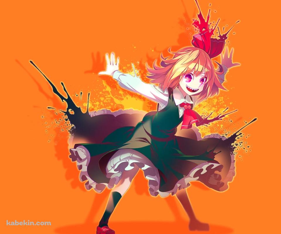 両手を後方に上げるルーミア / 東方のAndroidの壁紙(960px x 800px) スマホ用