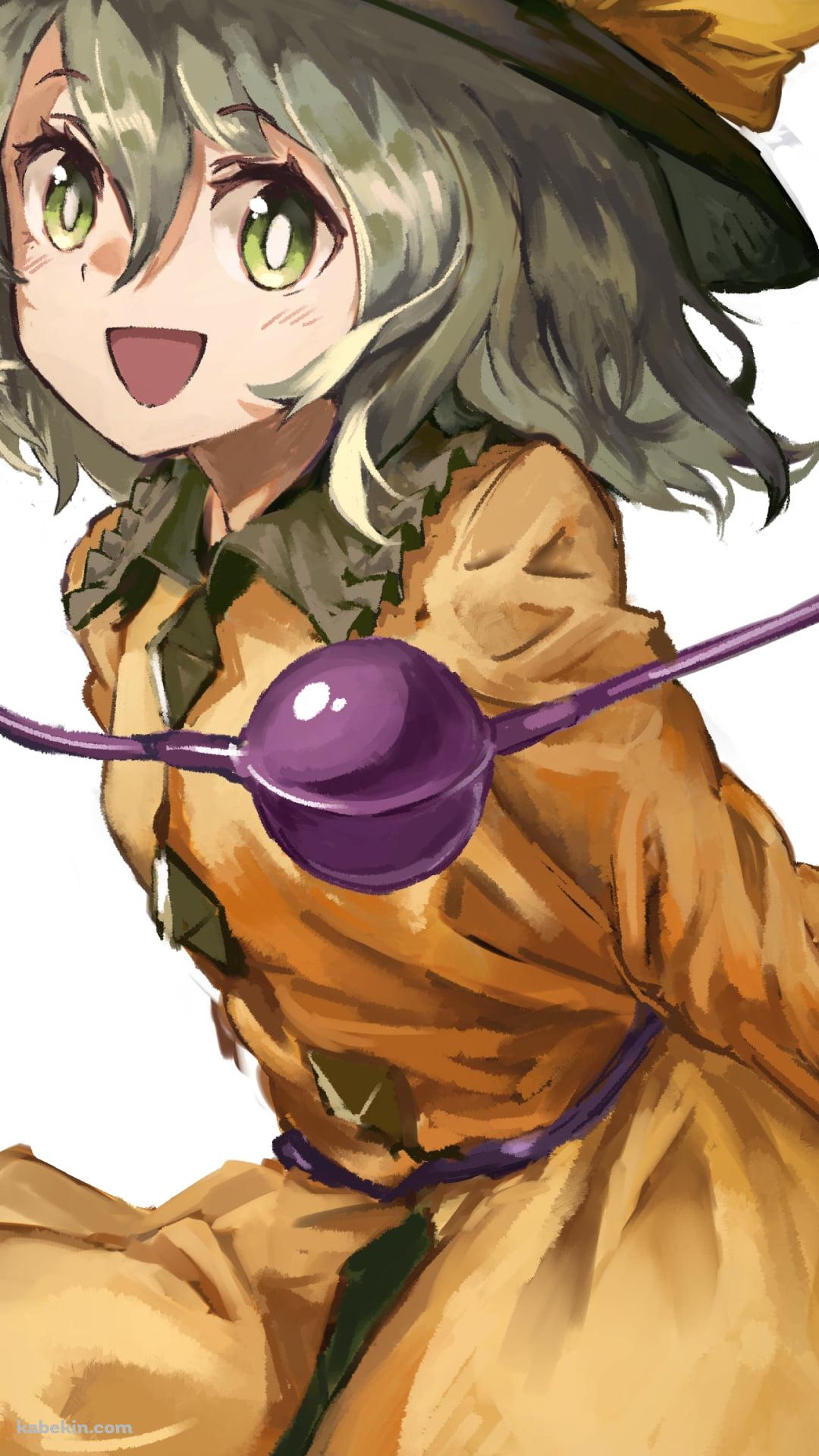 笑顔の古明地こいし / 黄色い服 / 東方のAndroidの壁紙(1080px x 1920px) スマホ用
