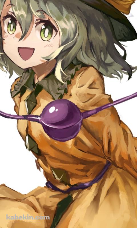 笑顔の古明地こいし / 黄色い服 / 東方のAndroidの壁紙(480px x 800px) スマホ用