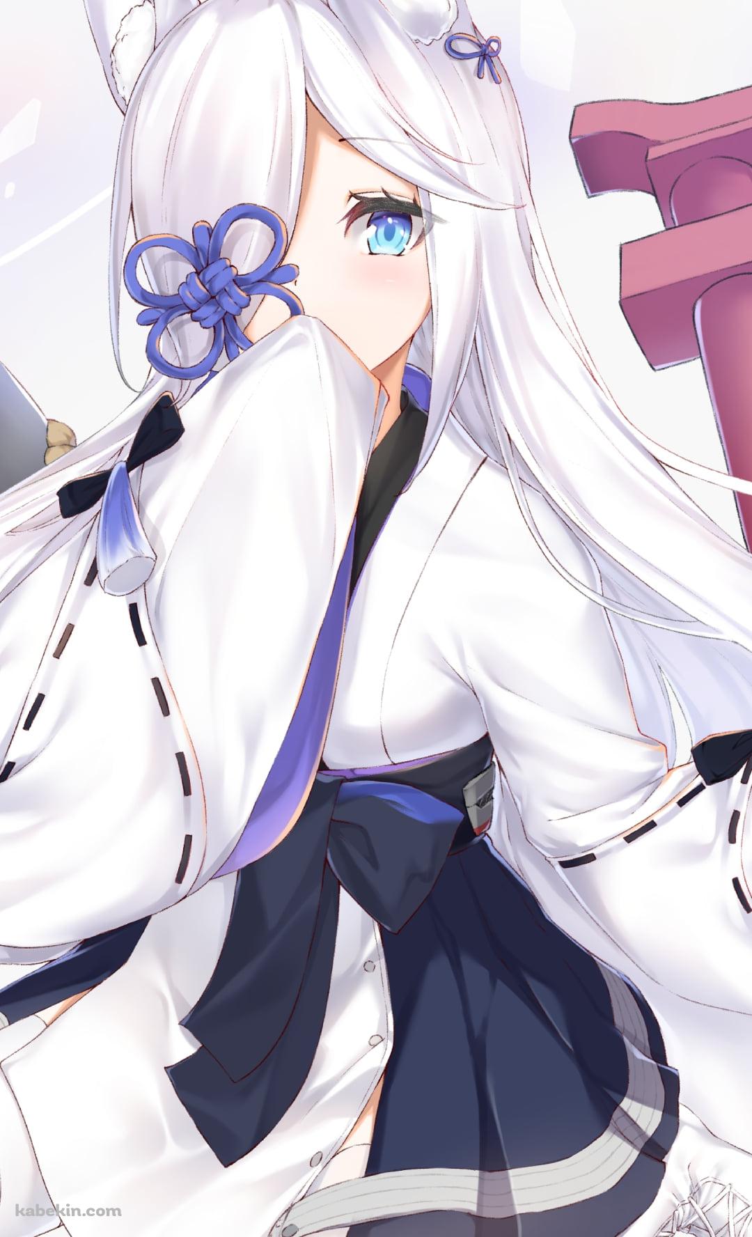 地べたに座る可愛い霞 / アズールレーンのAndroidの壁紙(1080px x 1776px) スマホ用