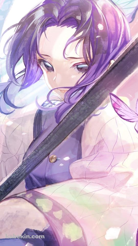 胡蝶しのぶ / 鉛筆で描いたようなラフスケッチ / 鬼滅の刃のAndroidの壁紙(540px x 960px) スマホ用
