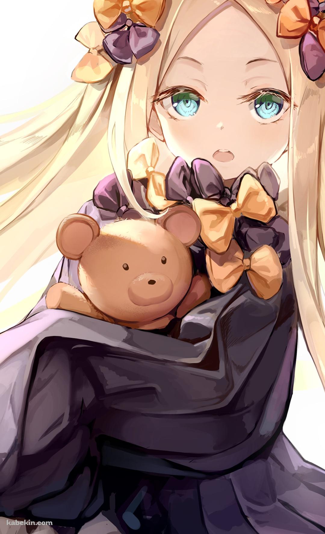 ユーゴを抱えるアビゲイル・ウィリアムズ / アビ― / 青い蝶 / Fate/Grand OrderのAndroidの壁紙(1080px x 1776px) スマホ用