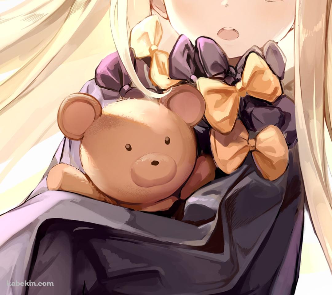 ユーゴを抱えるアビゲイル・ウィリアムズ / アビ― / 青い蝶 / Fate/Grand OrderのAndroidの壁紙(1080px x 960px) スマホ用
