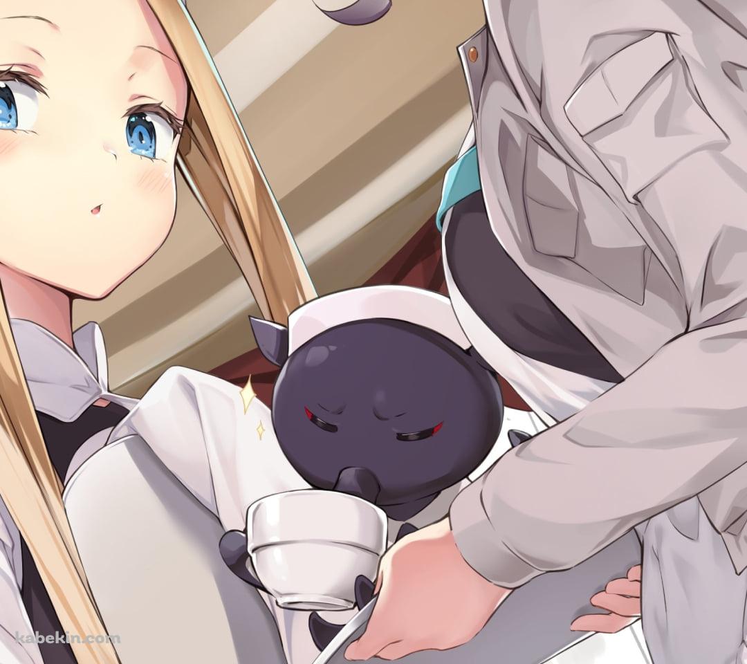 メイド姿の可愛いアビゲイル・ウィリアムズと葛飾北斎 / とと様 / fate/grand orderのAndroidの壁紙(1080px x 960px) スマホ用