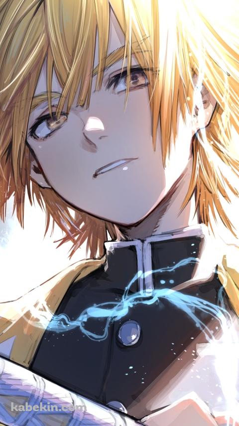抜刀するかっこいい我妻善逸 / リアリスティック / 鬼滅の刃のAndroidの壁紙(480px x 854px) スマホ用