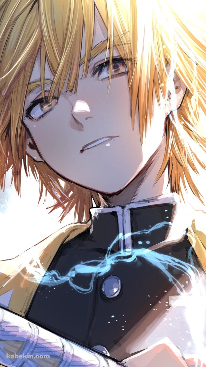 抜刀するかっこいい我妻善逸 / リアリスティック / 鬼滅の刃のAndroidの壁紙(720px x 1280px) スマホ用
