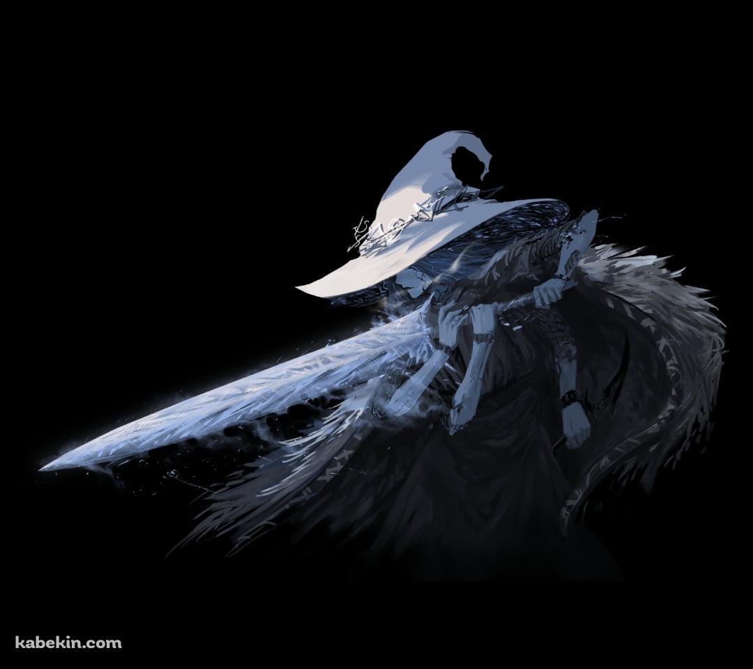 暗闇で剣をかまえるかっこいい魔女ラニ / エルデンリングのAndroidの壁紙(1080px x 960px) スマホ用