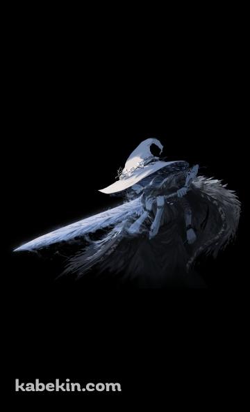 暗闇で剣をかまえるかっこいい魔女ラニ / エルデンリングのAndroidの壁紙(360px x 592px) スマホ用
