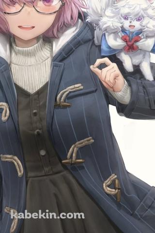 リアリスティックなマシュ・キリエライトとフォウ / fate/grand orderのAndroidの壁紙(320px x 480px) スマホ用