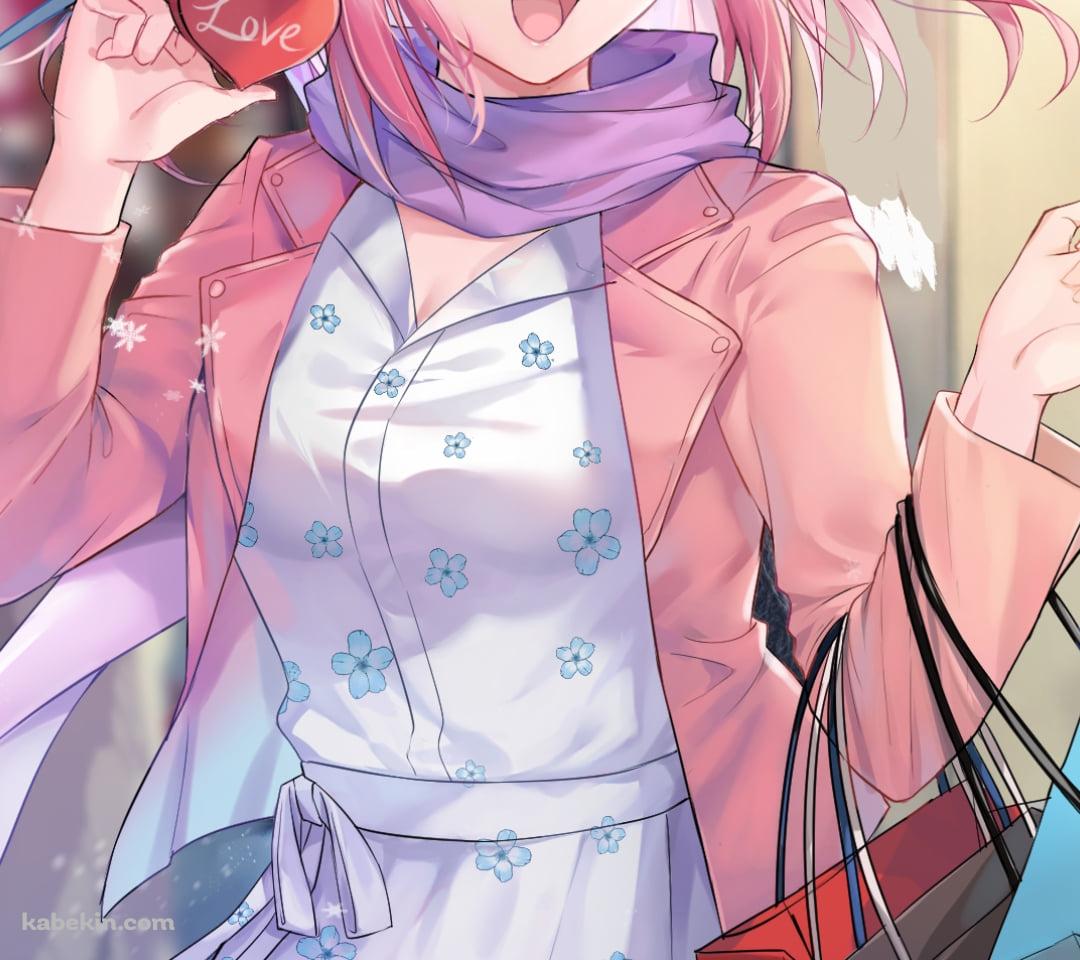 ショッピングをする可愛い中野二乃 / 五等分の花嫁のAndroidの壁紙(1080px x 960px) スマホ用