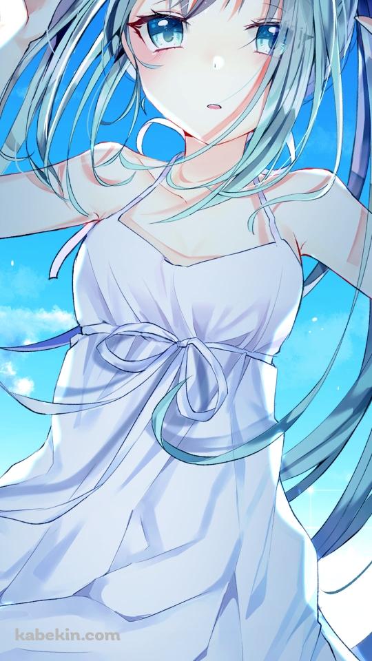 プニプニの可愛い初音ミク / 夏空 / 水泡 / ボカロ / ボーカロイドのAndroidの壁紙(540px x 960px) スマホ用