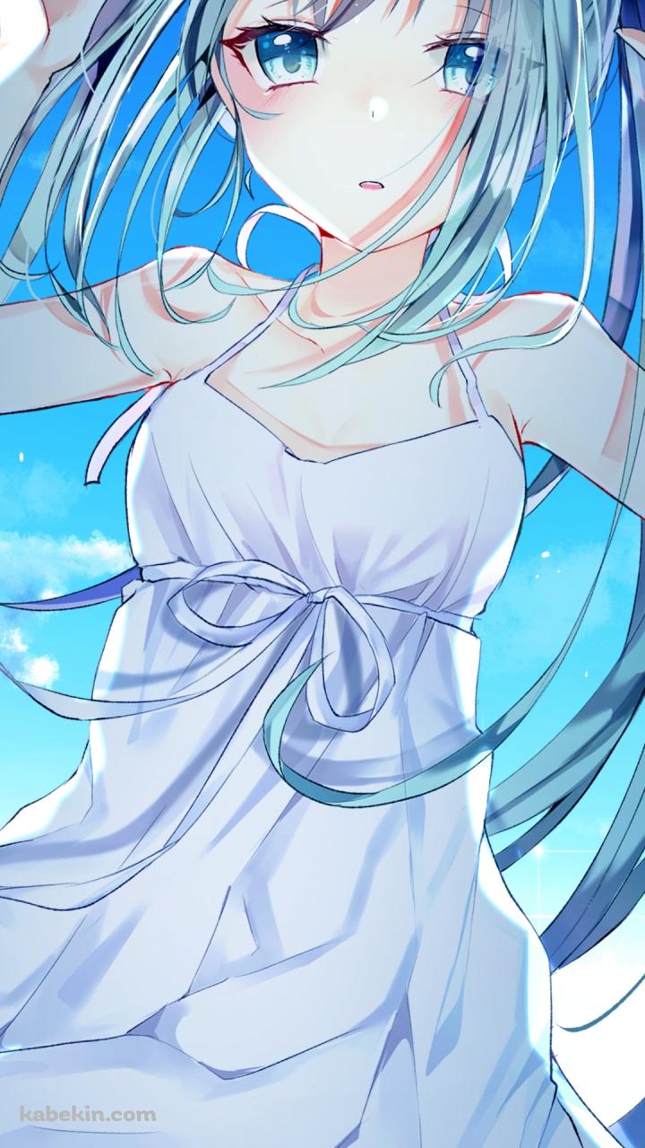 プニプニの可愛い初音ミク / 夏空 / 水泡 / ボカロ / ボーカロイドのAndroidの壁紙(720px x 1280px) スマホ用