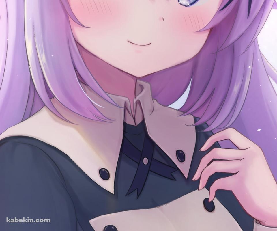 こちらを見つめる可愛い香風智乃 / 紫のロングヘア― / ご注文はうさぎですか?のAndroidの壁紙(960px x 800px) スマホ用