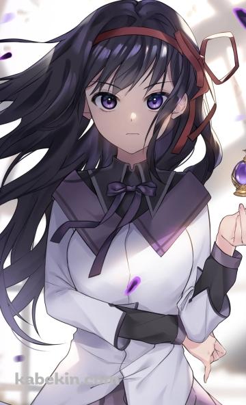 こちらを真っ直ぐ見つめる暁美ほむら / 魔法少女まどか☆マギカのAndroidの壁紙(360px x 592px) スマホ用