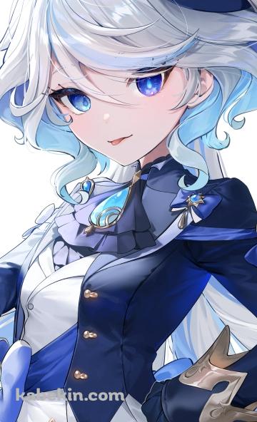 腰に手をあてる可愛いフリーナ / 原神のAndroidの壁紙(360px x 592px) スマホ用