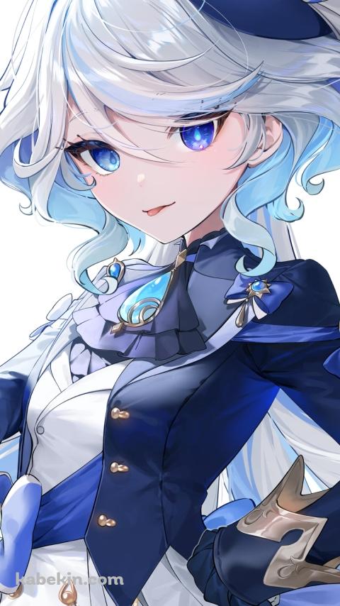 腰に手をあてる可愛いフリーナ / 原神のAndroidの壁紙(480px x 854px) スマホ用