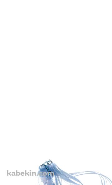 ヘッドフォンに手をあてる綺麗な初音ミク / ボカロ / ボーカロイドのAndroidの壁紙(360px x 592px) スマホ用