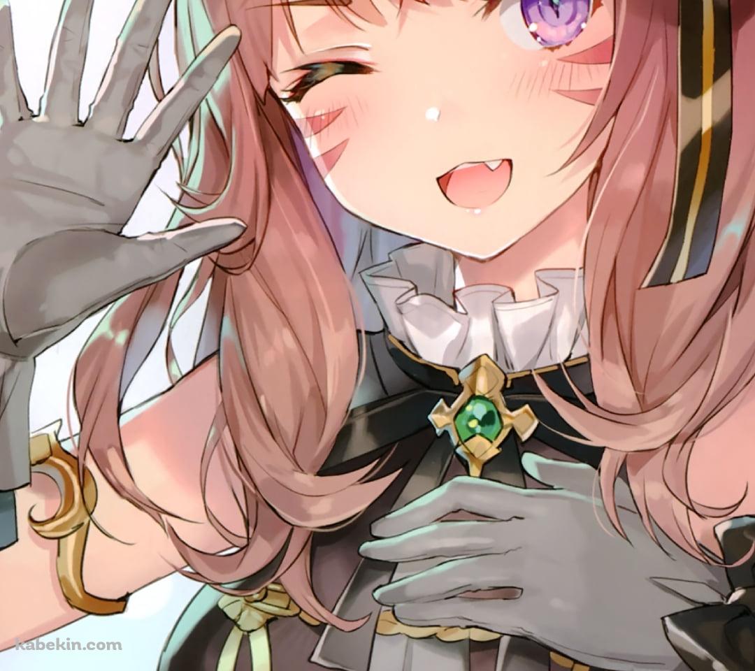 手を振りウィンクする可愛いミコッテ / ファイナルファンタジー14のAndroidの壁紙(1080px x 960px) スマホ用